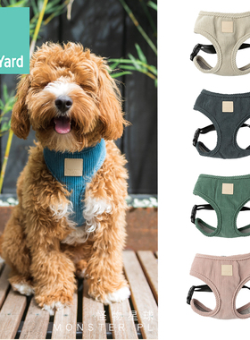 Fuzzyard Life 灯芯绒一体式胸背狗狗牵引牵狗绳背心式遛狗小型犬