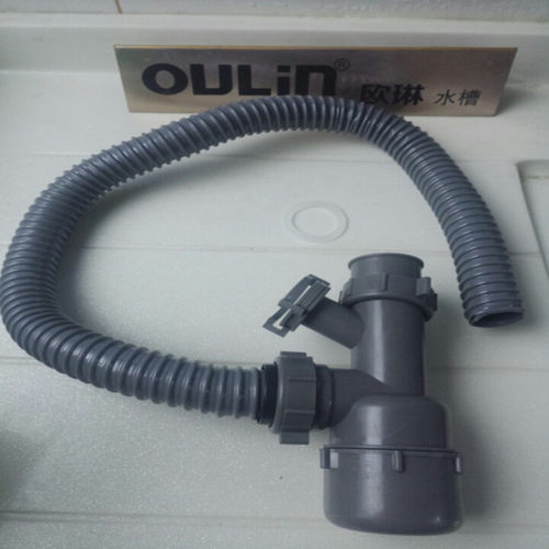 oulin水槽配件 欧琳乐享系列单槽下水管套装 原厂精品热销包邮