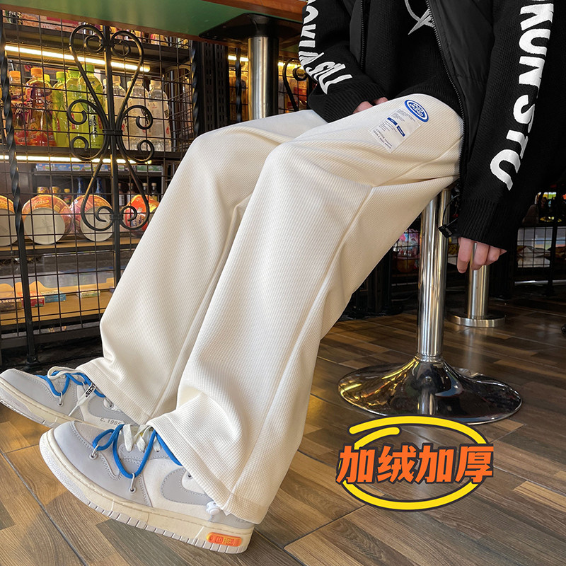 冬季新款华夫格贴标加绒加厚保暖卫裤休闲裤XZ616-TY248,男装休闲裤,星座512A（原616）