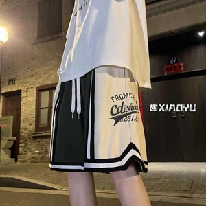 XZ616夏季新款自制刺绣拼接五分裤休闲运动短裤TY322P45控55,夏季裙子心机穿搭图片