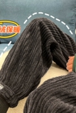 冬季新款粗条灯芯绒魔术贴加绒加厚宽松休闲裤TY251P65控78，男装休闲裤，星座512A（原616）