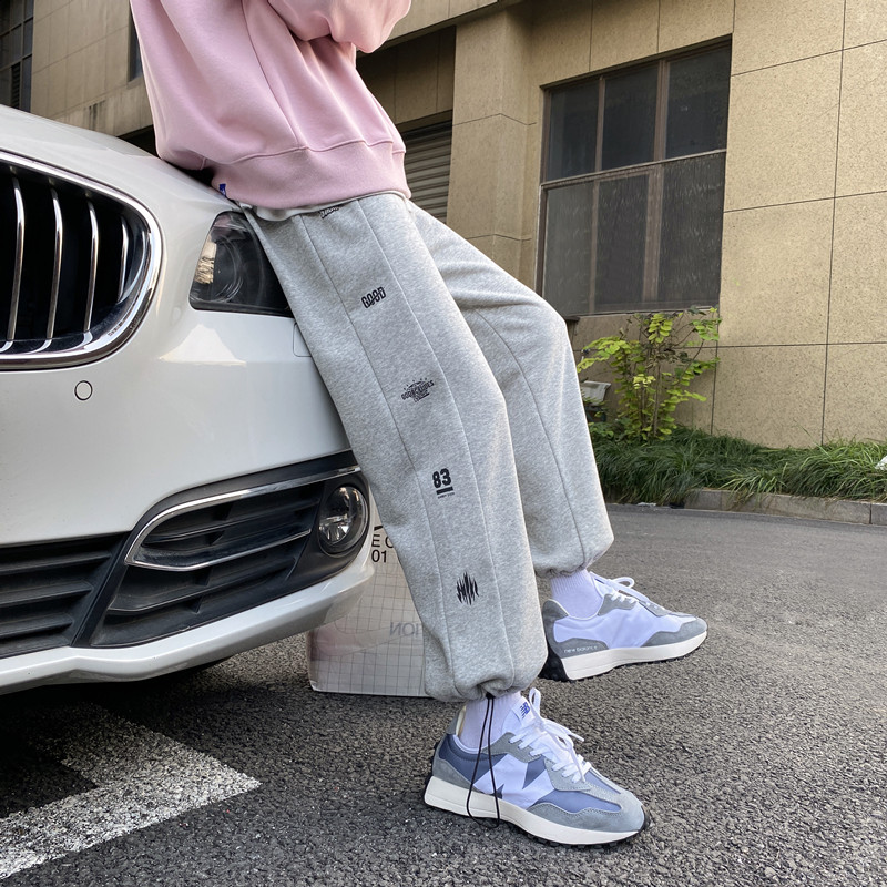XZ616港风秋冬爆款字母设计印花宽松百搭休闲卫裤TY033P45控58,男装休闲裤,星座512A（原616）