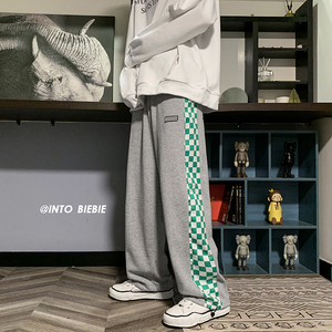2024春季新款棋盘格拼接卫裤 TY234  P45控58图片