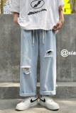 XZ616夏季新款破洞牛仔裤休闲九分裤TY336P45控58，男装休闲裤，星座512A（原616）