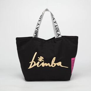 西班牙 BIMBA Y LOLA 女士手提单肩包刺绣布艺托特包