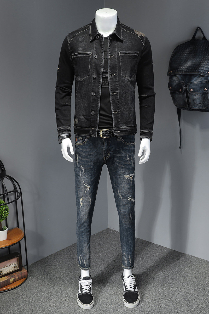 2023春刺绣牛仔外套男大货男QT5027/DV8986/P165,男装夹克,钱塘730-1