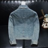 730/JK06603/145秋季新款牛仔外套男士简约牛仔衣潮流，男装工装外套，钱塘730-1