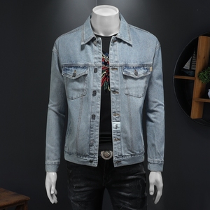 730/N8311/P138 春季新款百搭微宽松牛仔夹克外套男士水洗牛仔衣图片