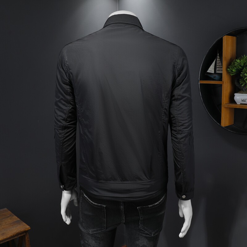 730/K5006/P168主推新款工装户外夹克上衣男翻领褶皱面料高品质,男装夹克,钱塘730-1