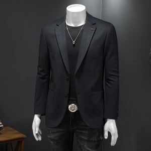 XZ88123/P185羊毛混纺西服外套男商务休闲单西上衣字母暗纹帅气图片