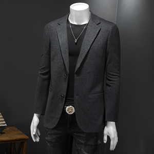 730/XZ88029/P175新羊毛混纺西服外套男商务休闲单西上衣格子暗纹图片