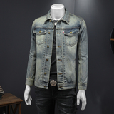 730/D5502/P145简约复古水洗牛仔外套男士个性帅气牛仔外套男士，男装工装外套，钱塘730-1