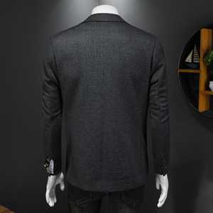 730/XZ88029/P175新羊毛混纺西服外套男商务休闲单西上衣格子暗纹图片