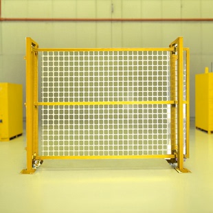 仓库隔离铁丝网围栏门工厂简易推拉门快递分拣隔断临边防护栏户外