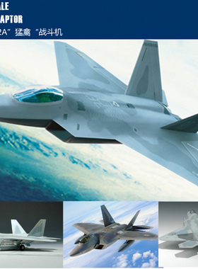 包邮 小号手拼装模型 1/72美国F22猛禽隐形战斗机 80210 第四代机