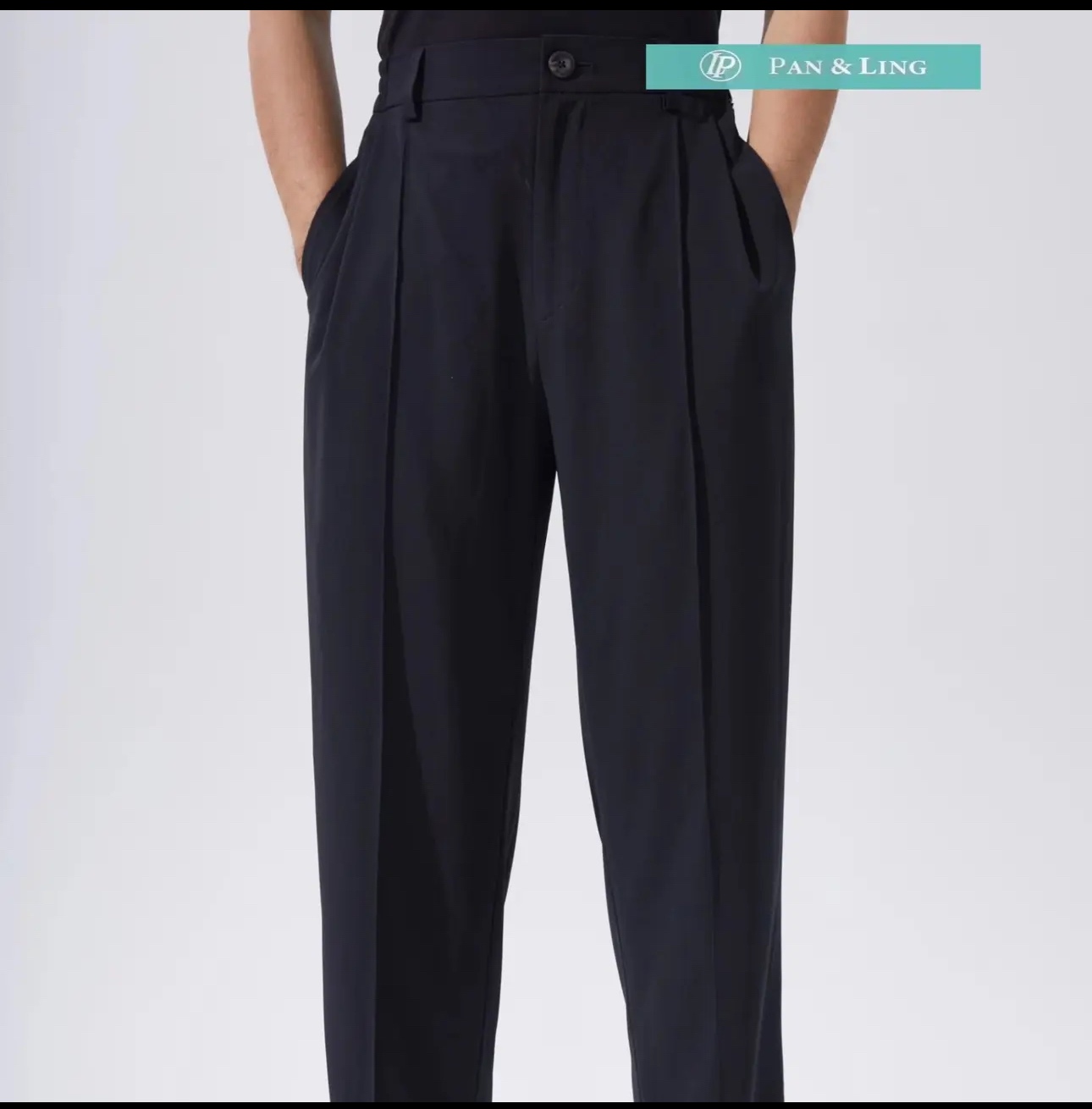 LP舞服品牌原创设计四季麻纱面料男士西裤摩登舞服练功小脚裤