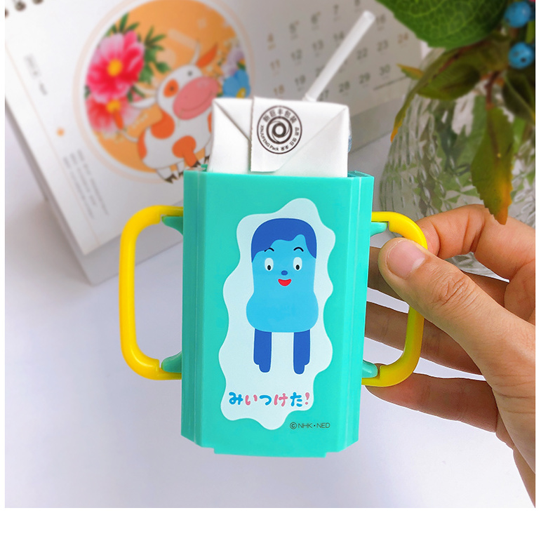 日本skater斯凯达宝宝儿童牛奶可伸缩杯托防溢防挤压套卡通杯架