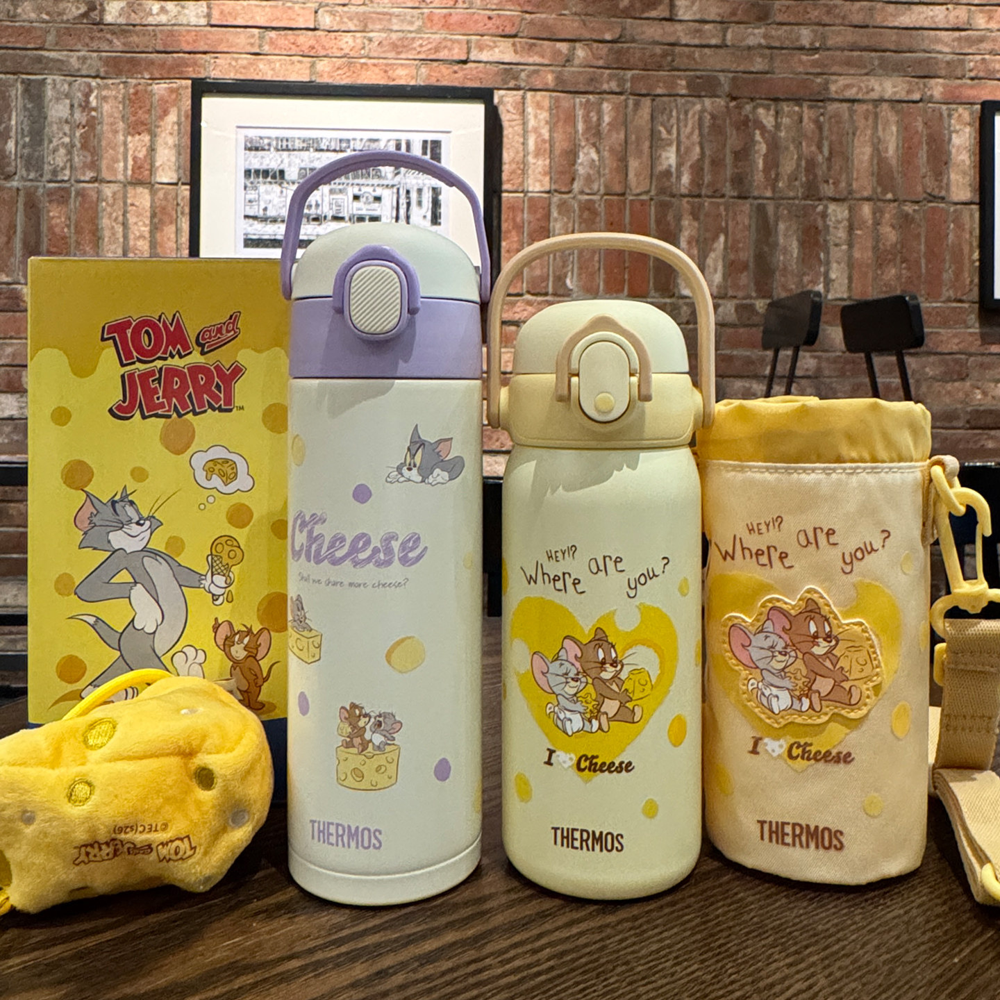 膳魔师儿童保温杯宝宝吸管杯学生上学直饮杯吸管杯水杯猫和老鼠