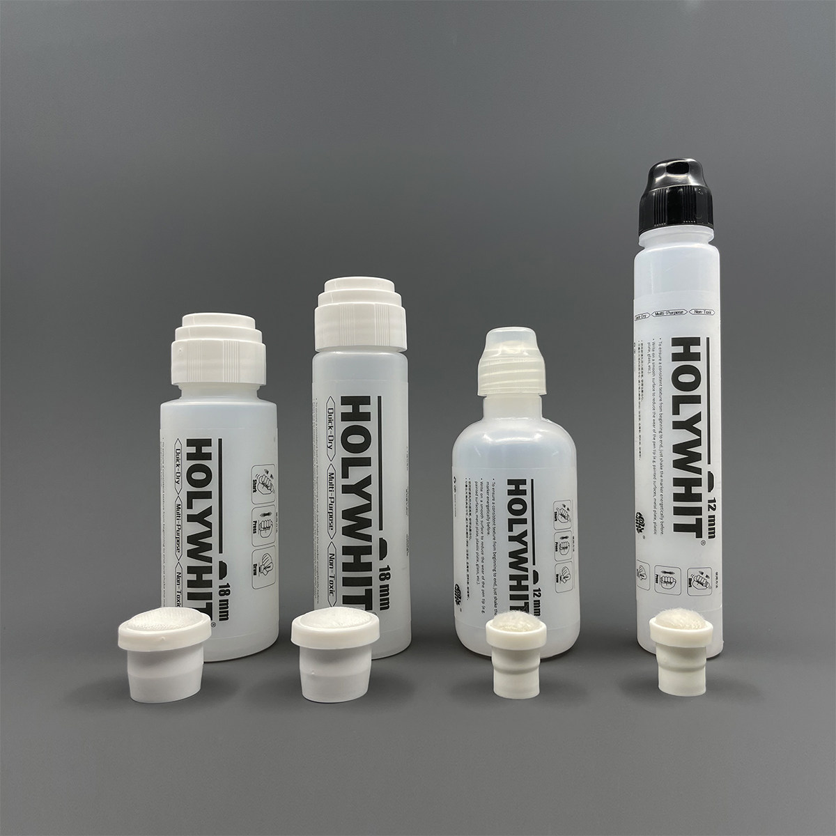 HOLYWHIT涂鸦流淌笔油漆笔空笔12mm/18mm自己DIY空瓶加墨重复使用