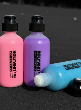 HOLYWHIT涂鸦流淌笔油性圆头签名笔油性笔60ml/10mm防水可加墨水