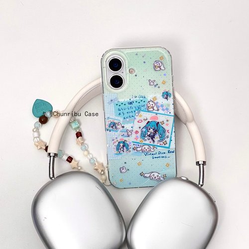 春日部防卫队Fighting｜可爱卡通二次元初音未来玉桂狗古早适用苹果17/16promax手机壳挂绳iphone15/14/13