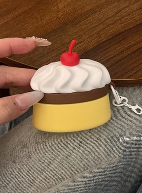 春日部防卫队Fighting｜日韩ins风可爱卡通硅胶樱桃布丁适用苹果airpods1/2/3/4无线蓝牙耳机保护套pro防摔