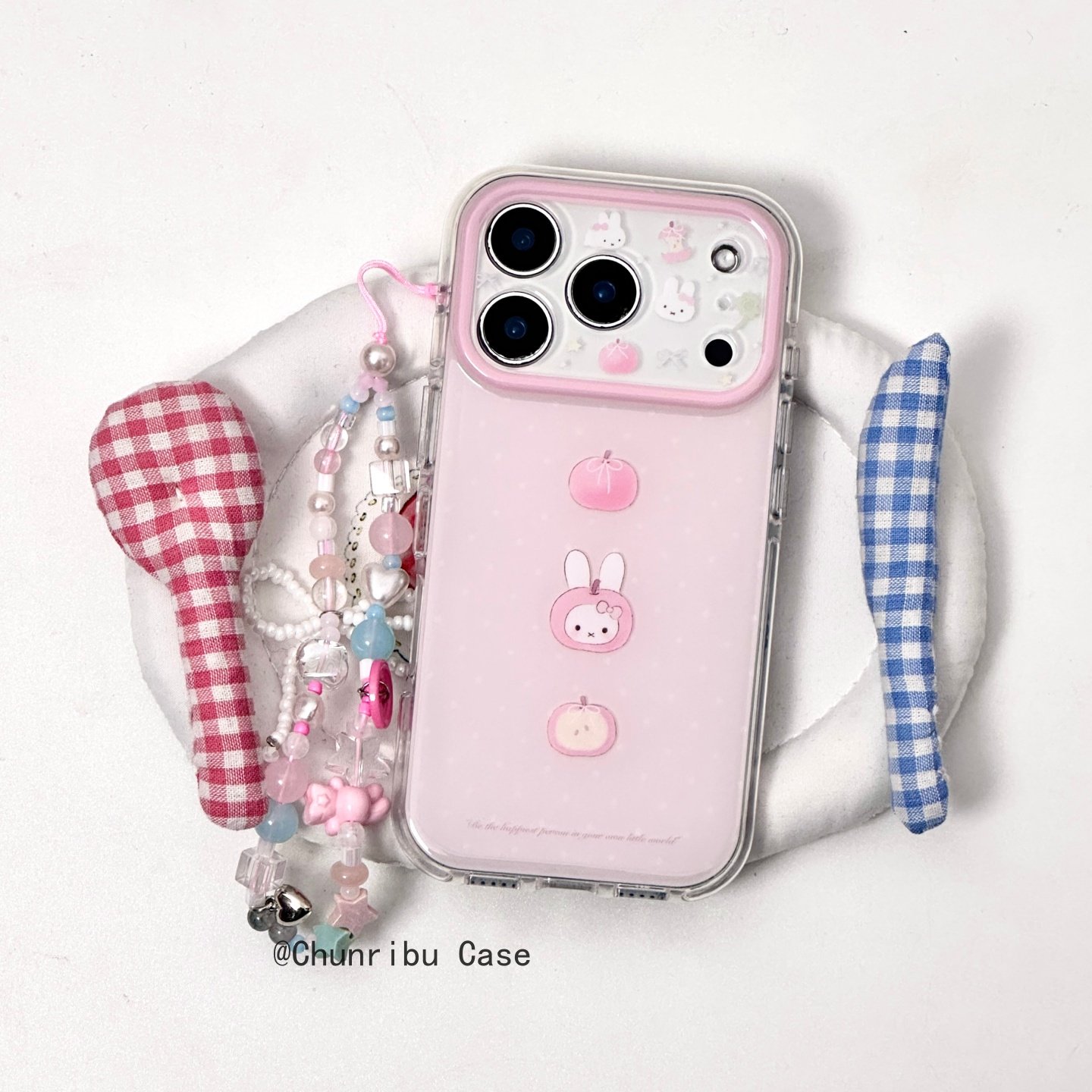 春日部防卫队Fighting｜日韩ins风可爱卡通粉色苹果头套米菲趣味适用苹果17/16promax手机壳全包iphone15小众,3C数码配件,手机保护套/壳,淘宝优惠券,粉丝福利购,淘宝优惠卷