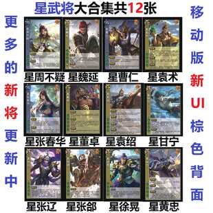 三国星魏延杀星周不疑张春华董卓袁绍曹仁袁术甘宁黄忠星徐晃卡牌