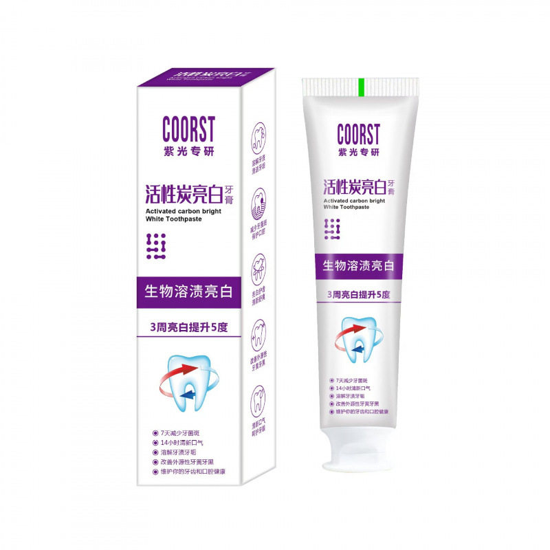 coorst溶菌酶亮白牙膏色修专研去烟渍牙渍益生菌小苏打口气清新,家庭/个人清洁工具,洗漱包,淘宝优惠券,粉丝福利购,淘宝优惠卷