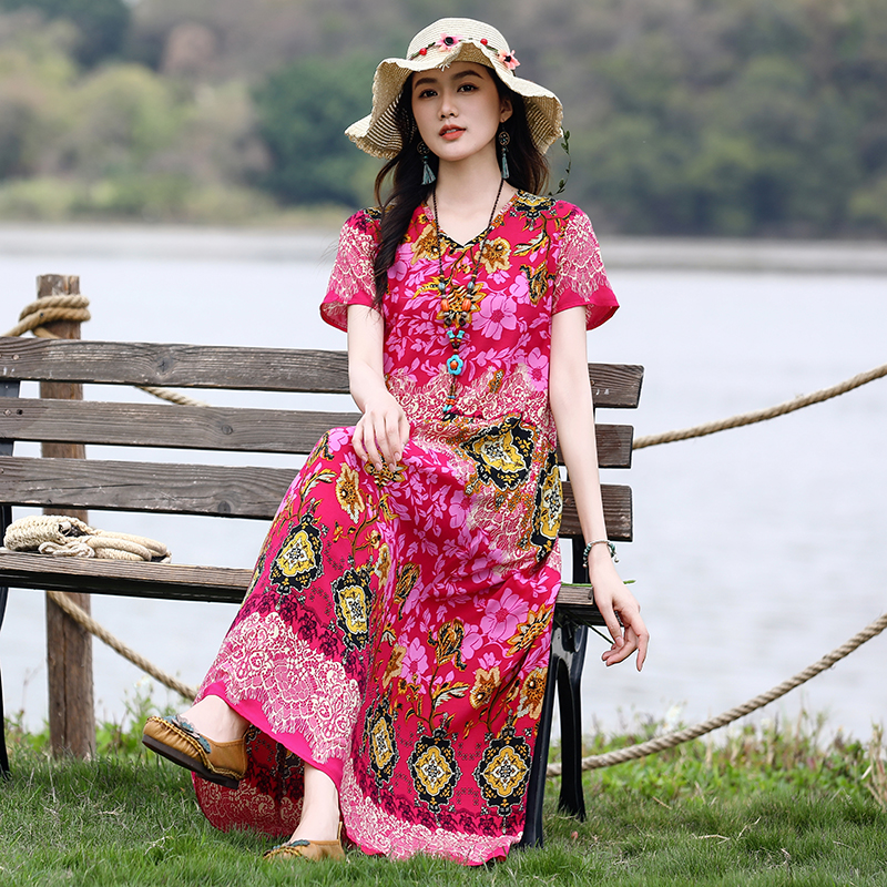 中长裙大码妈妈装女装洋气好看