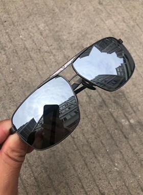 新款日月恒正男女飞行员偏光镜开车钓鱼护眼太阳镜时尚黑色墨镜配