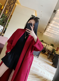 菲芊“ 殿堂级设计师款”长款宽松赫本风双面羊绒大衣女小个子