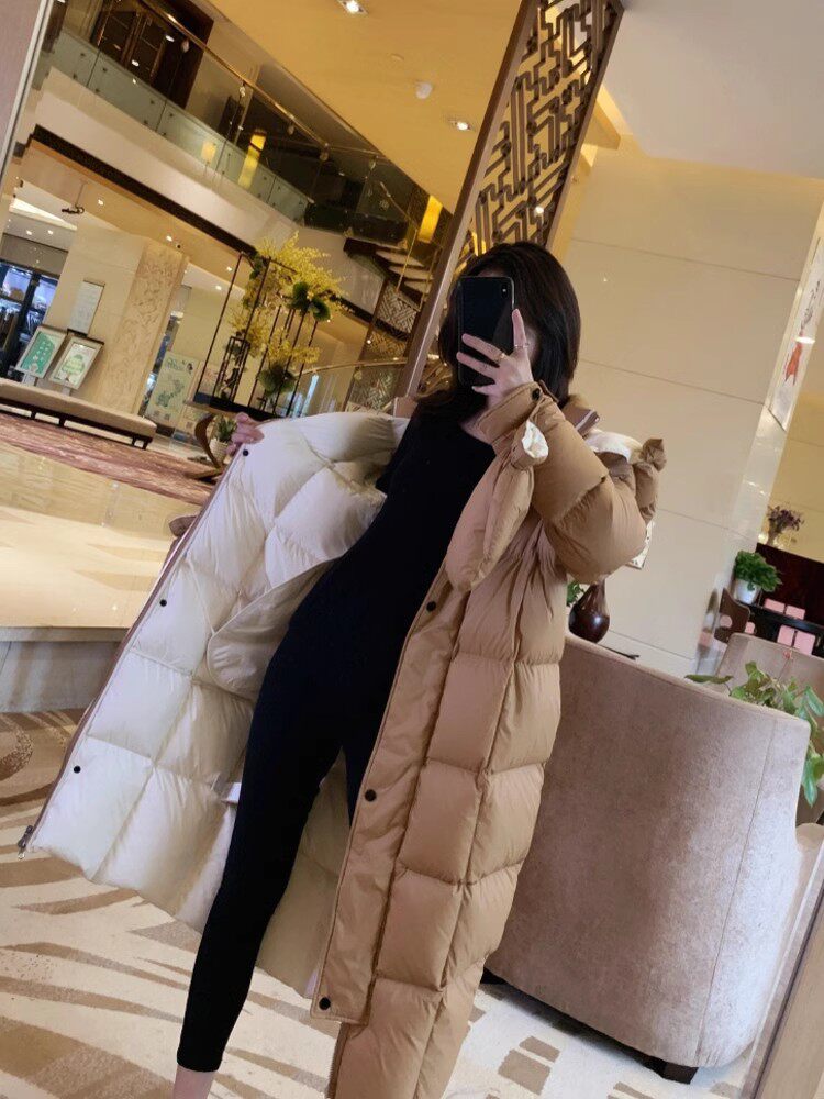 设计师高端原创长款白鹅绒羽绒服