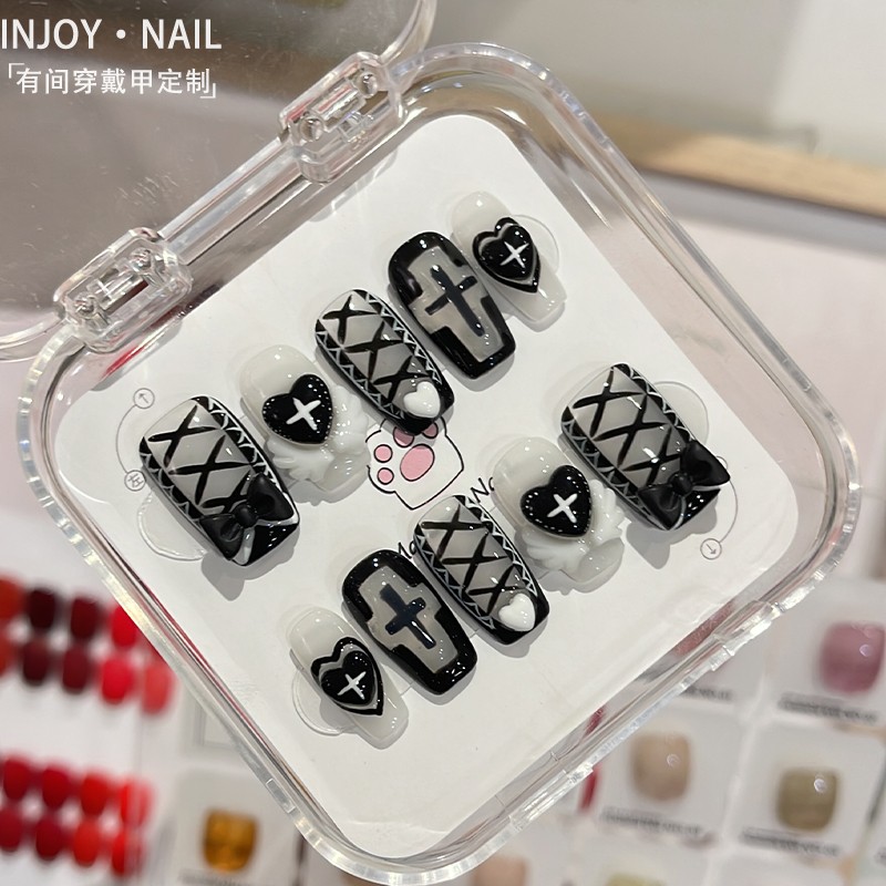 InJoy有间穿戴甲爱心十字架显白