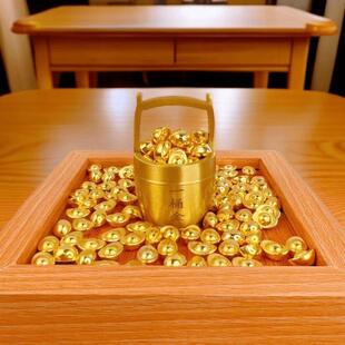 元宝金条厂家仿真沙金小元宝金砖配饰摆件创意玩具配件装饰品