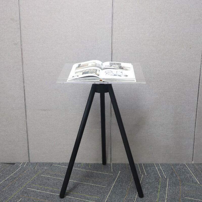 欧式轻奢展示架画册杂志金属亚克力落地三角书籍展示托架书房摆件