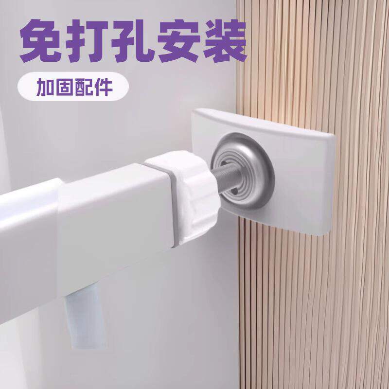室内楼梯隔栏支撑件防滑垫防护栏圆形配件免打孔门栏儿童加固墙面