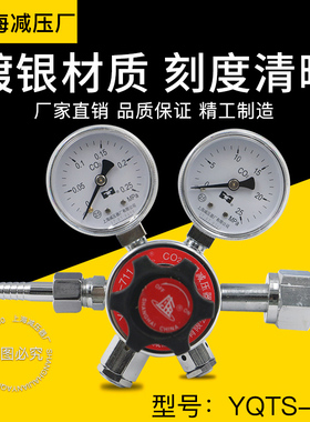 YQTS-711双极式二氧化碳减压器调压阀流量稳定上海减压器厂压力表