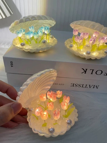 Shell Tulip Little Night Light Diy Shell Light