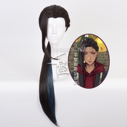 【千型】 扭曲仙境小美人鱼Jamil cos假发 Viper长110cm黑红渐变
