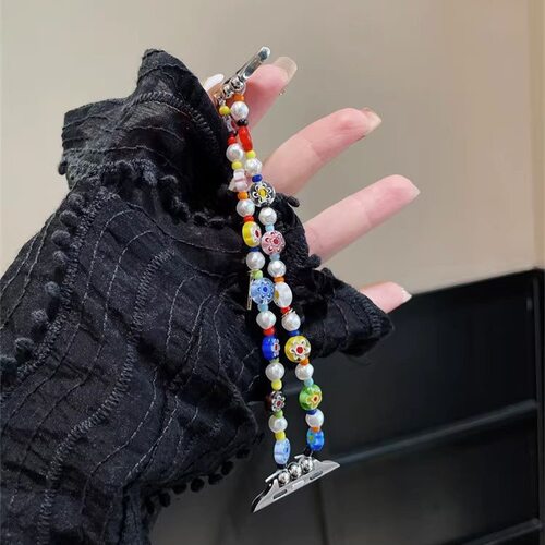 适用华为GT4琉璃太阳花watch4串珠手链GT3pro手表带FIT2夏季腕带
