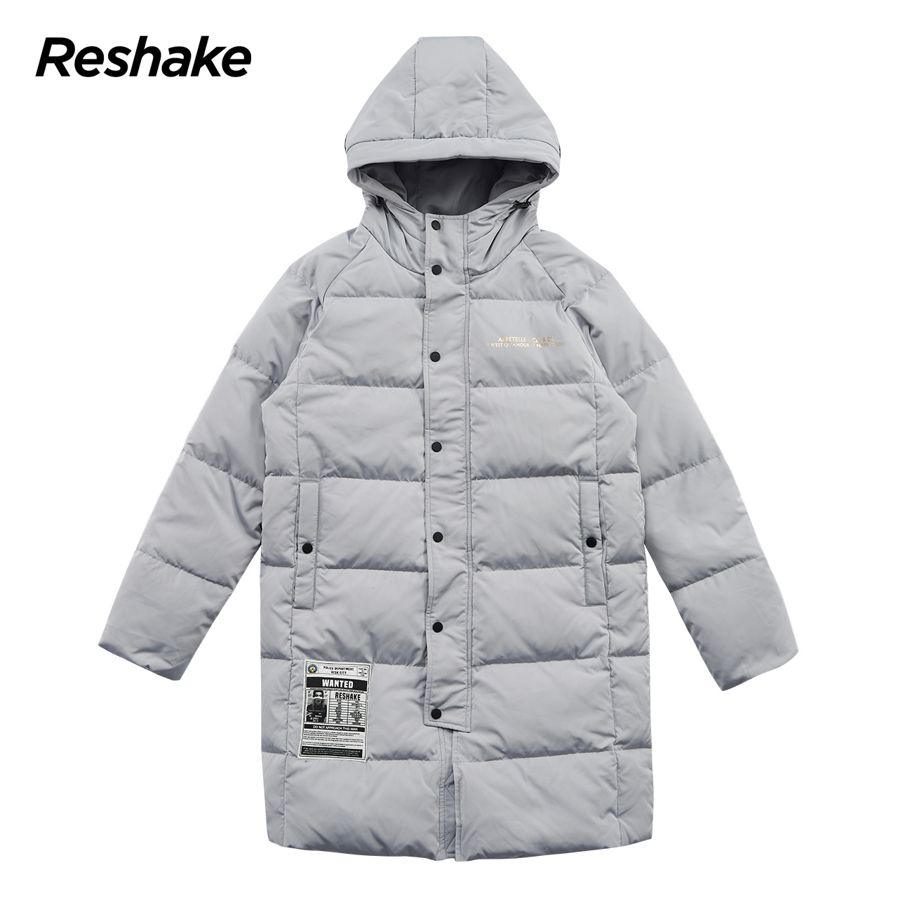 后型格中长羽绒服RESHAKE