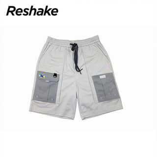 RESHAKE/后型格夏季男士短裤五分裤裤子工装宽松直筒潮牌休闲潮流