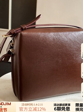 CTANDJIM还得是r0w家方盒子巧克力包 头层牛皮时髦尖子生长期主义