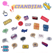 有趣 CTANDJIM包包贴纸 手机壳贴纸 标语贴纸