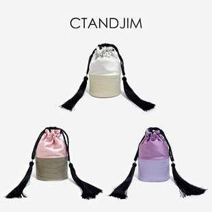 散钱包 CTANDJIM 北欧小众设计 抽绳福袋包 斜挎手机包