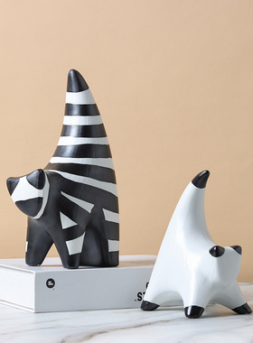卡通动物猫咪摆件简约儿童房装饰
