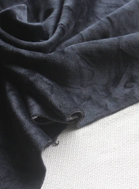 新品羊毛混纺布料黑色+灰色复合双层加厚秋冬服装面料150*230cm