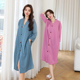 纽扣开衫 式 睡裙女方便穿脱浴室家居服简约浴袍男吸水透气亲肤浴巾
