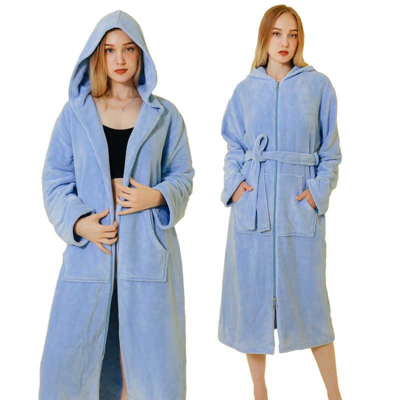 女睡袍连帽秋冬加厚超长至脚踝加绒法兰绒睡衣女带帽家居服可外穿,女士内衣/男士内衣/家居服,睡袍/浴袍,淘宝优惠券,粉丝福利购,淘宝优惠卷